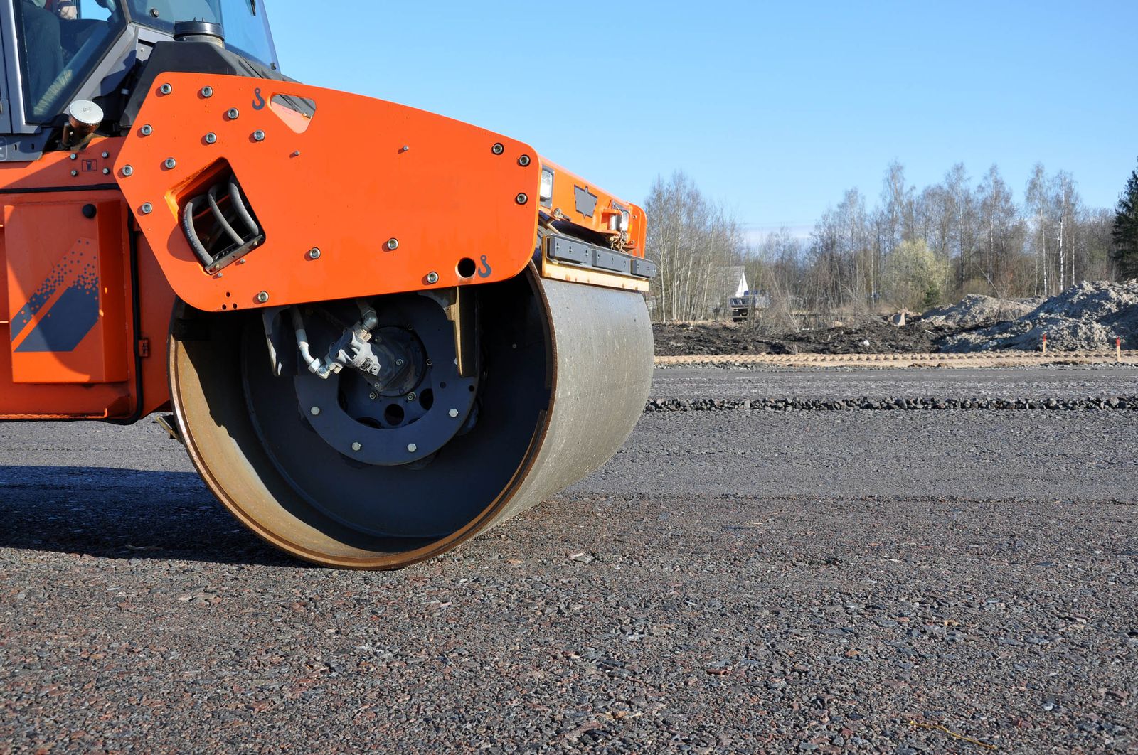 DTG road construction and groundworks on site